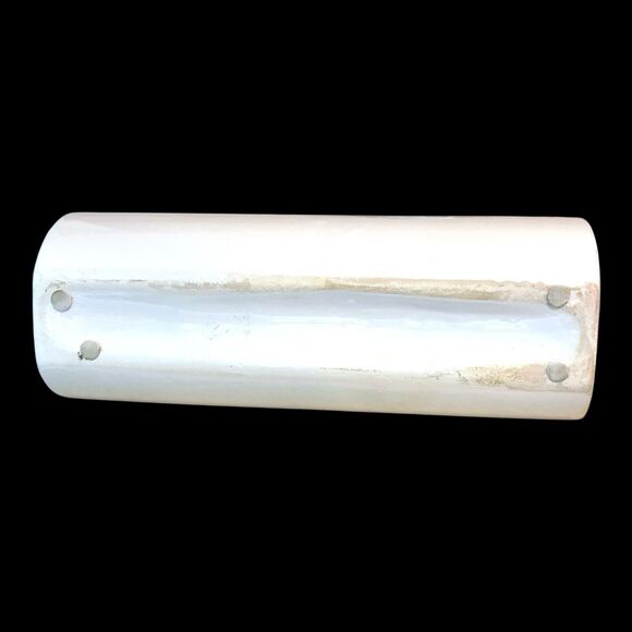 Japanese Inspired White Ceramic Ikebana Vase by Live Trends – 9" Cylinder Shape - Picture 10 of 10